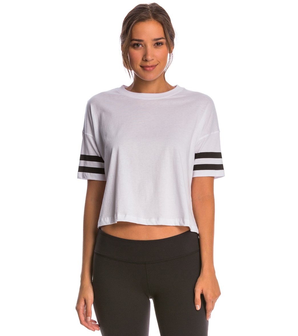 Onzie Varsity T Short Sleeve Crop Top