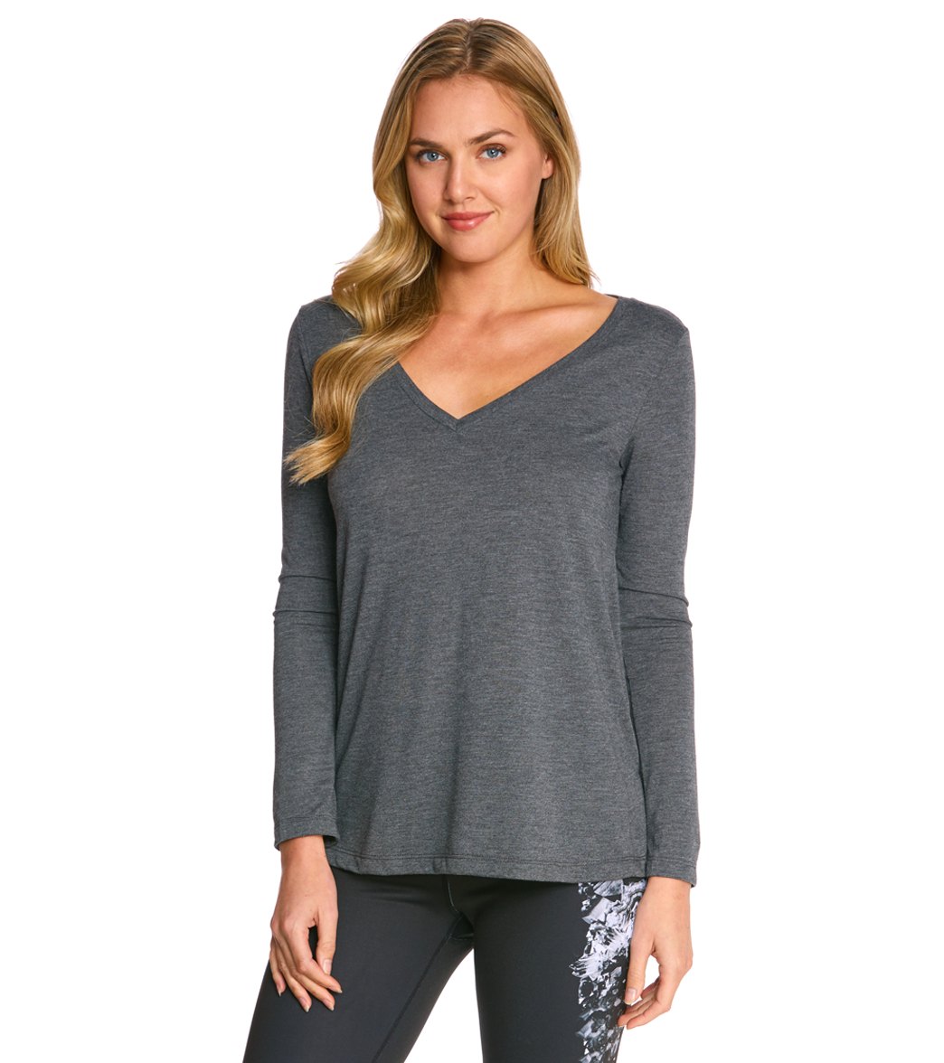 Bella + Canvas Flowy Long Sleeve V-Neck Tee