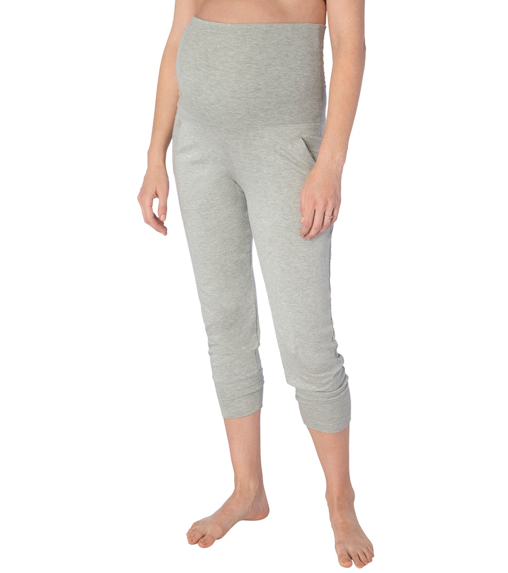 Beyond Yoga Beyond the Bump Cozy Fleece Maternity Foldover Joggers