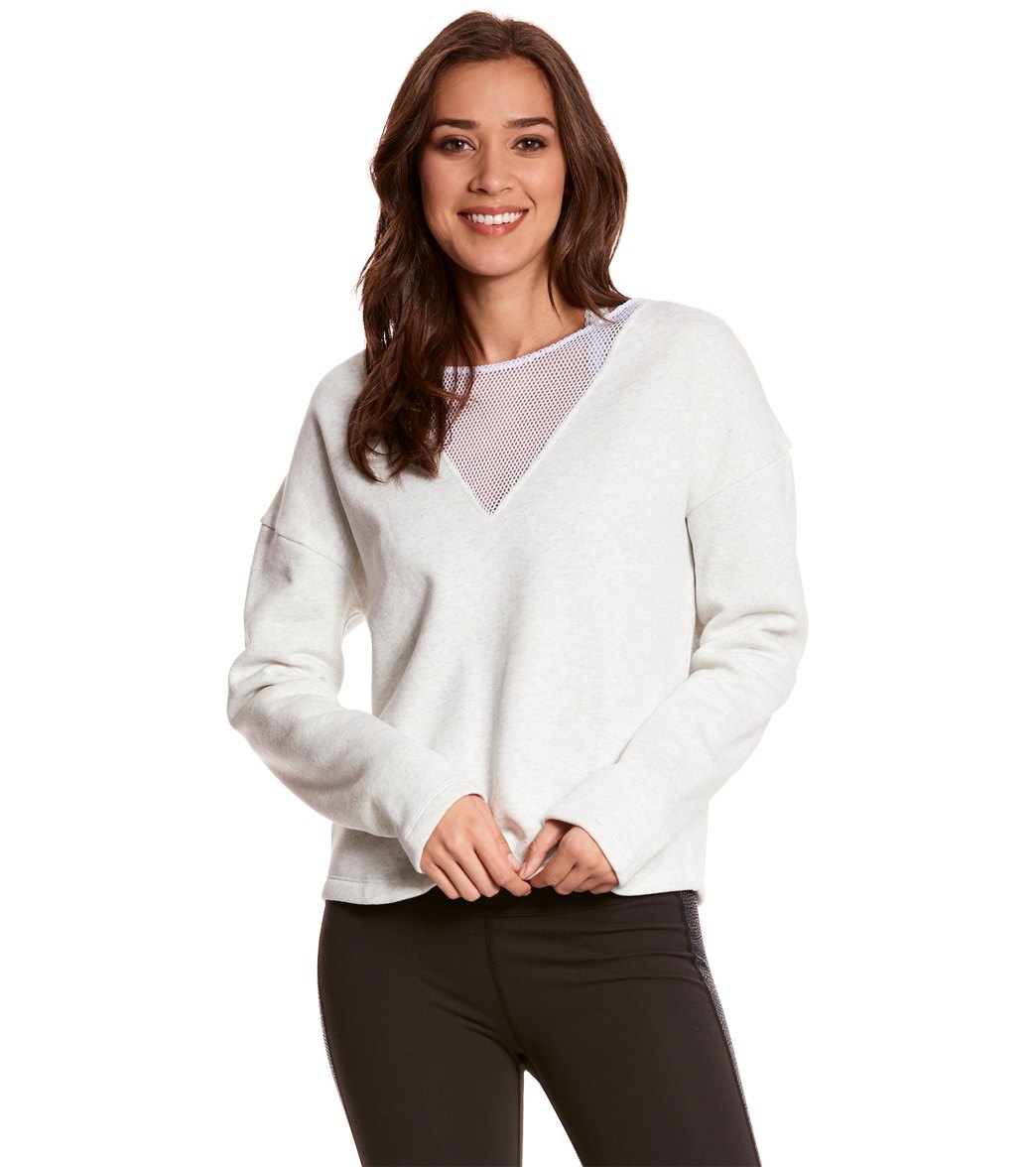 Alo Yoga Moda Long Sleeve Yoga Crop Pullover