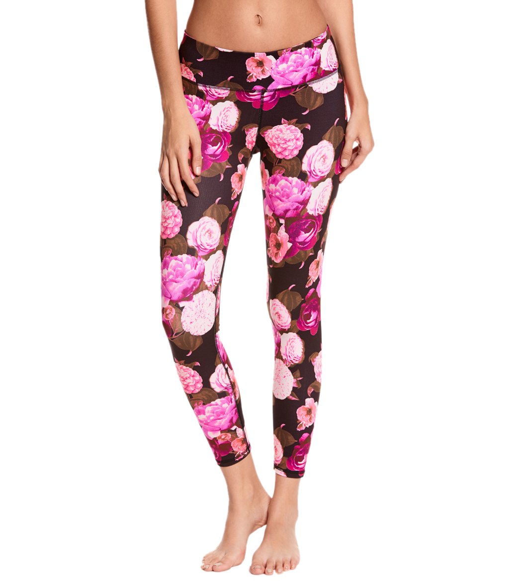 Betsey Johnson Dramatic Floral Printed Yoga Leggings