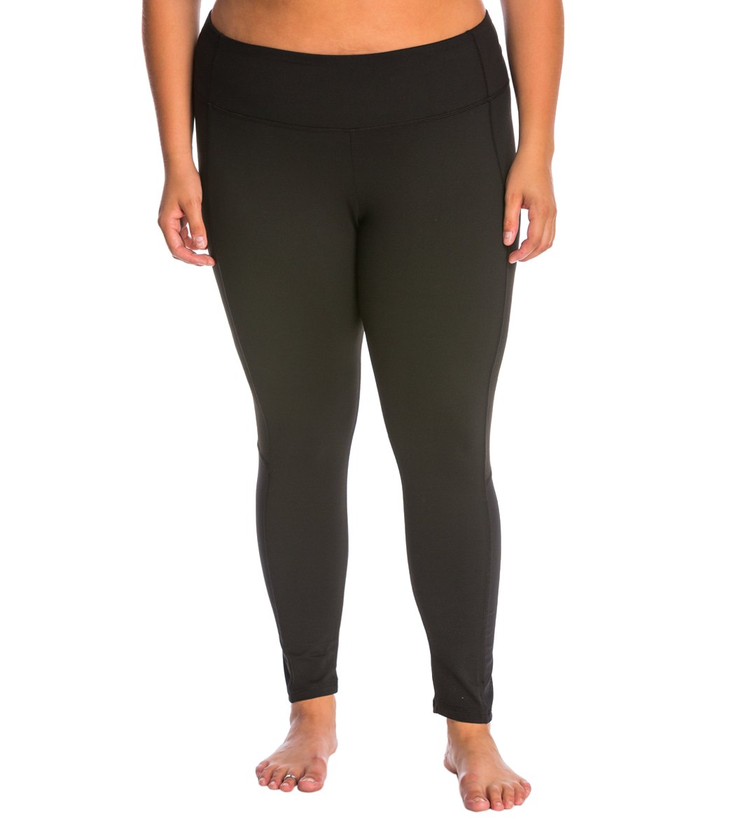 Balance Collection Plus Size Melodie Mesh Panel Yoga Leggings