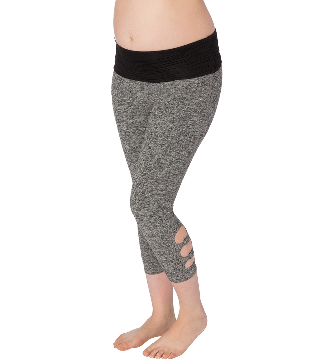 Beyond Yoga: Beyond the Bump  Spacedye Maternity Circle Cut-Out Yoga Capris