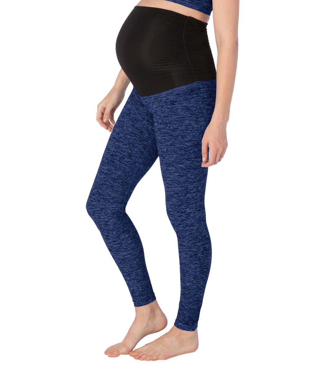 Beyond Yoga: Beyond the Bump Spacedye Fold Down Maternity Yoga Leggings