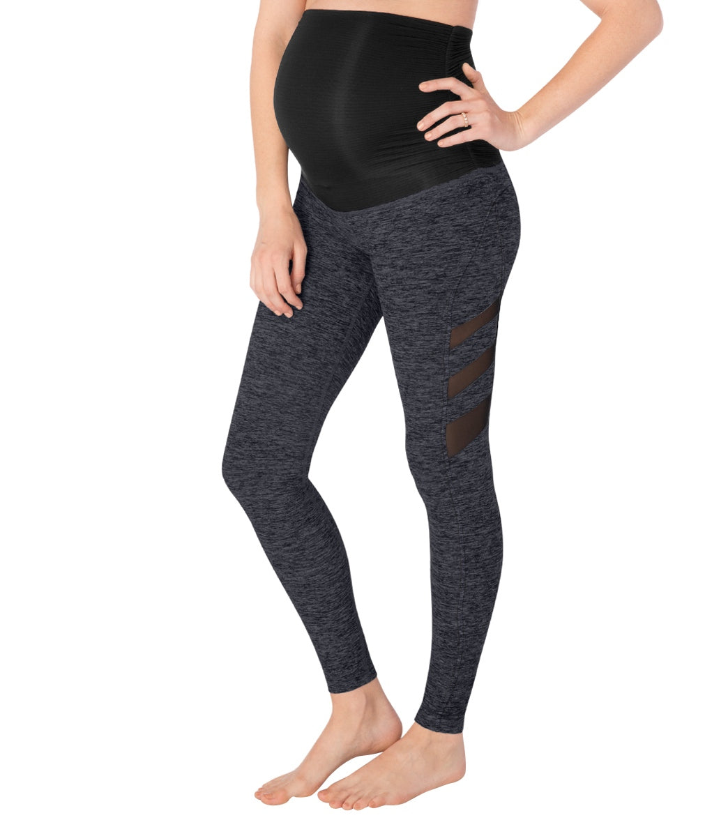 Beyond Yoga: Beyond the Bump Spacedye Maternity Triple Mesh Yoga Leggings