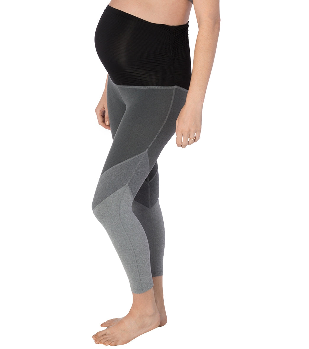 Beyond Yoga Maternity Pieced Angles 7/8 Yoga Leggings