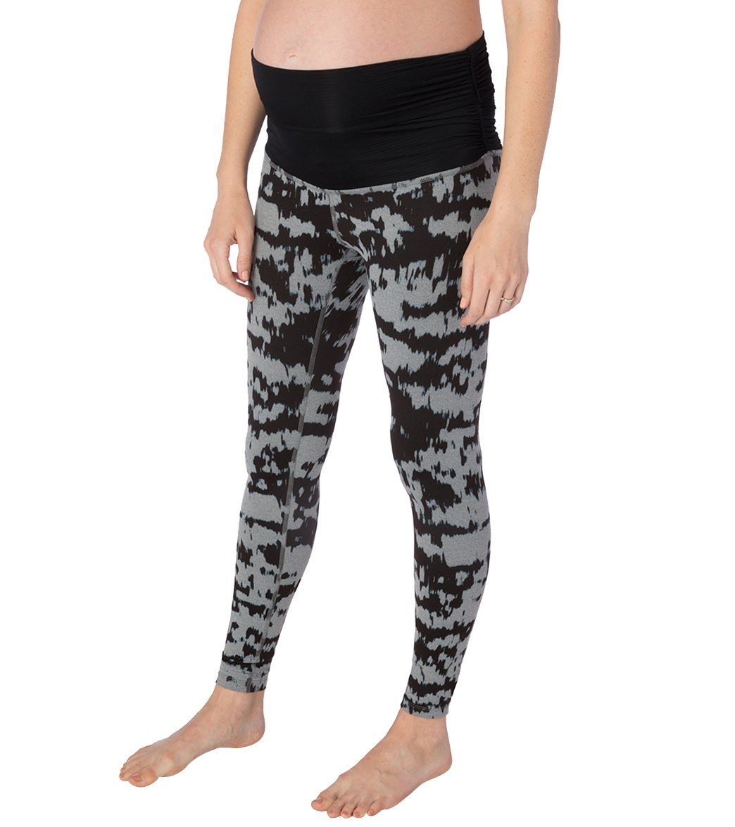Beyond Yoga: Beyond the Bump Maternity Shibori Fold Down Yoga Leggings