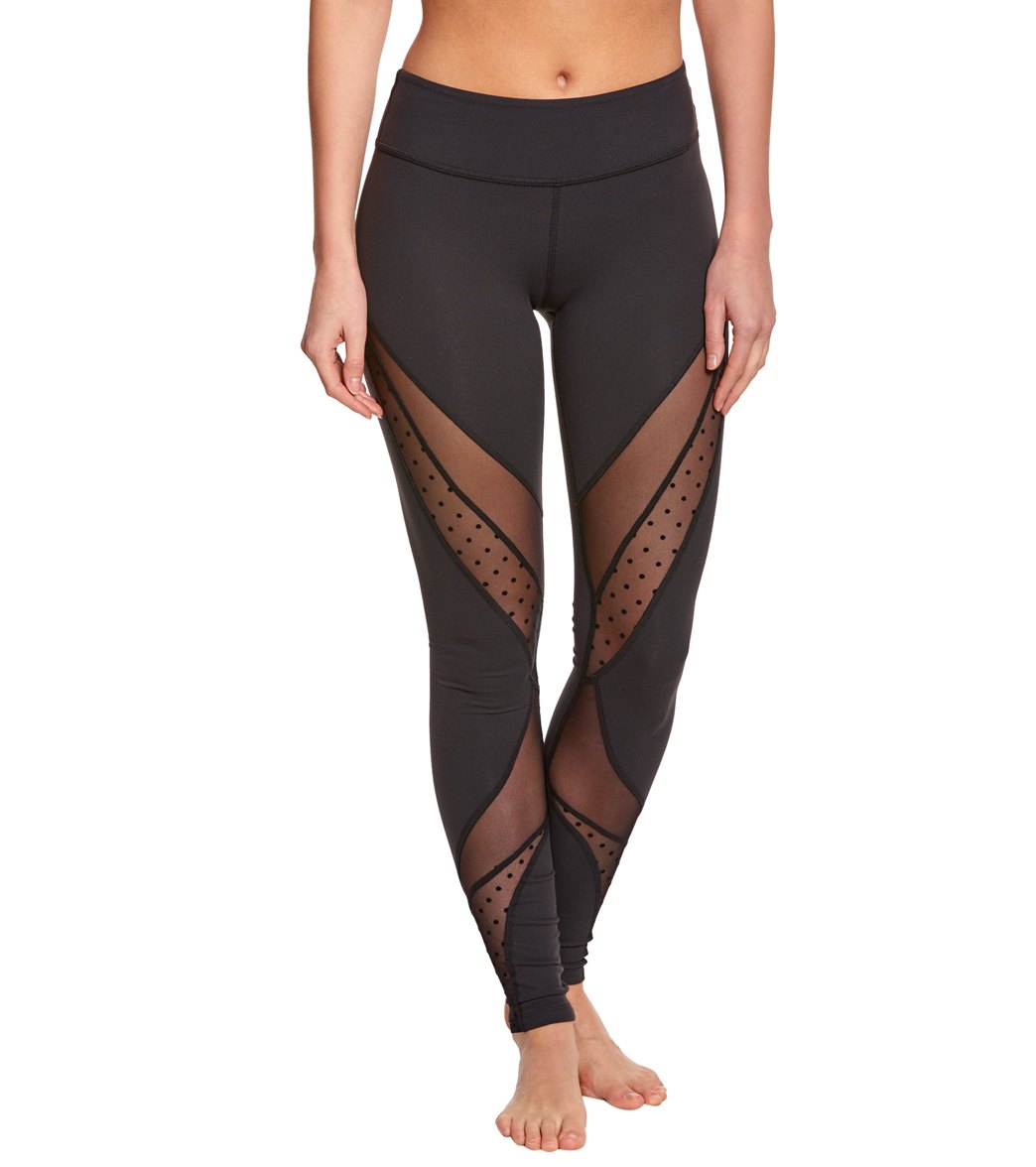 Beyond Yoga Polka Dot Mesh Converged Yoga Leggings