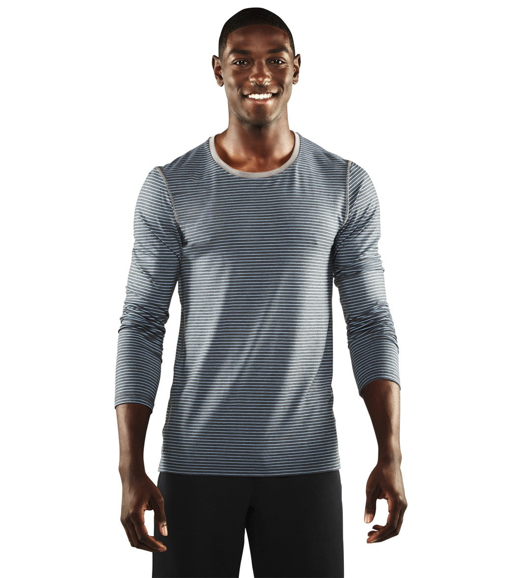 Manduka Men's Striped Transcend Long Sleeve Yoga Tee